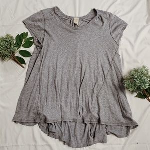 Free People Grey Flowy Tee